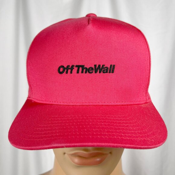 Vans Adult OS Hot Pink Black Embroidered Off The Wall Logo Snapback Hat Cap - Picture 1 of 6